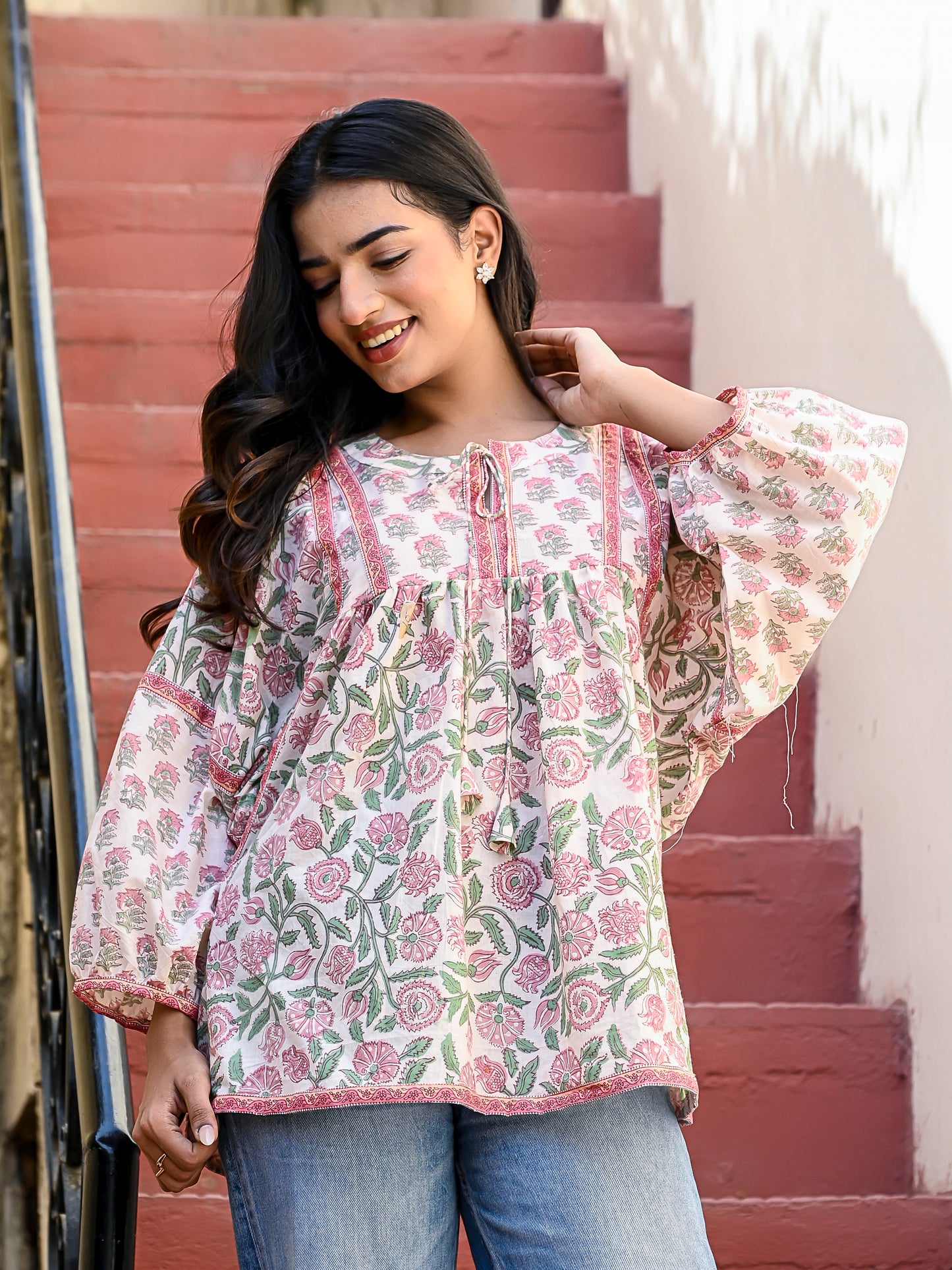 Vintage Bloom Boho Top